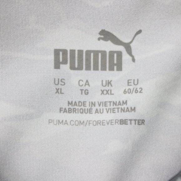 Puma Volition Polo Shirt Mens XL Blue Camo Short Sleeve Golf Stretch Pullover - Picture 10 of 15